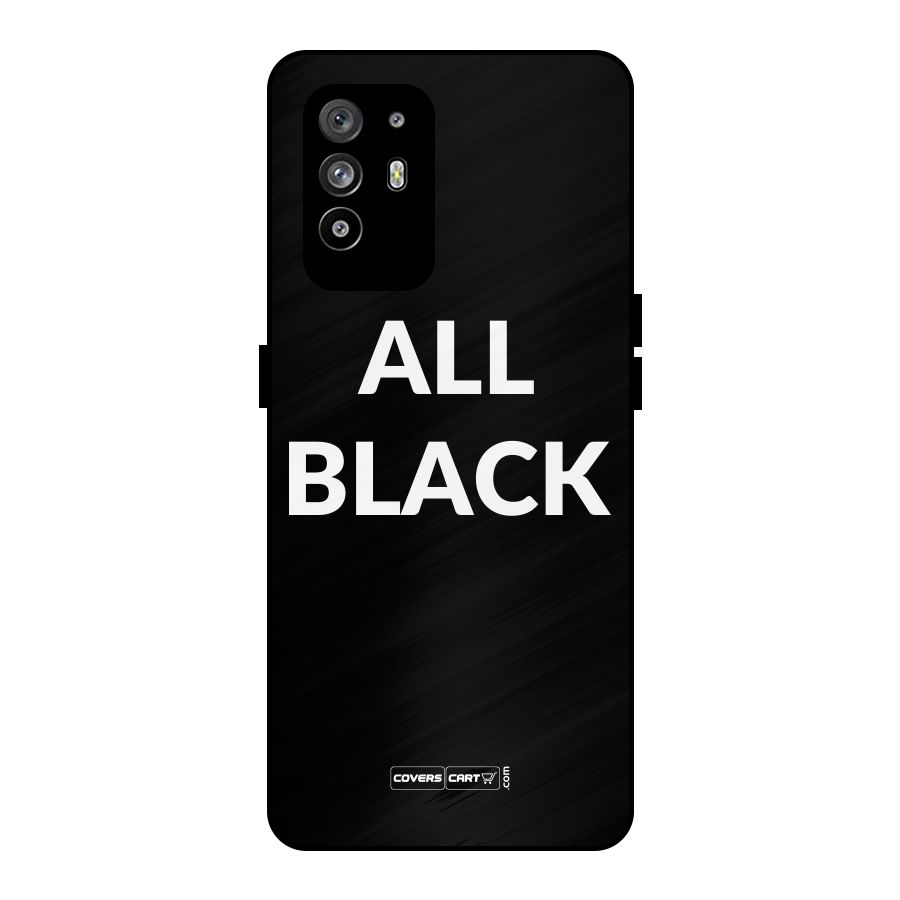 Raftaar All Black Metal Back Case for Oppo F19 Pro Plus 5G