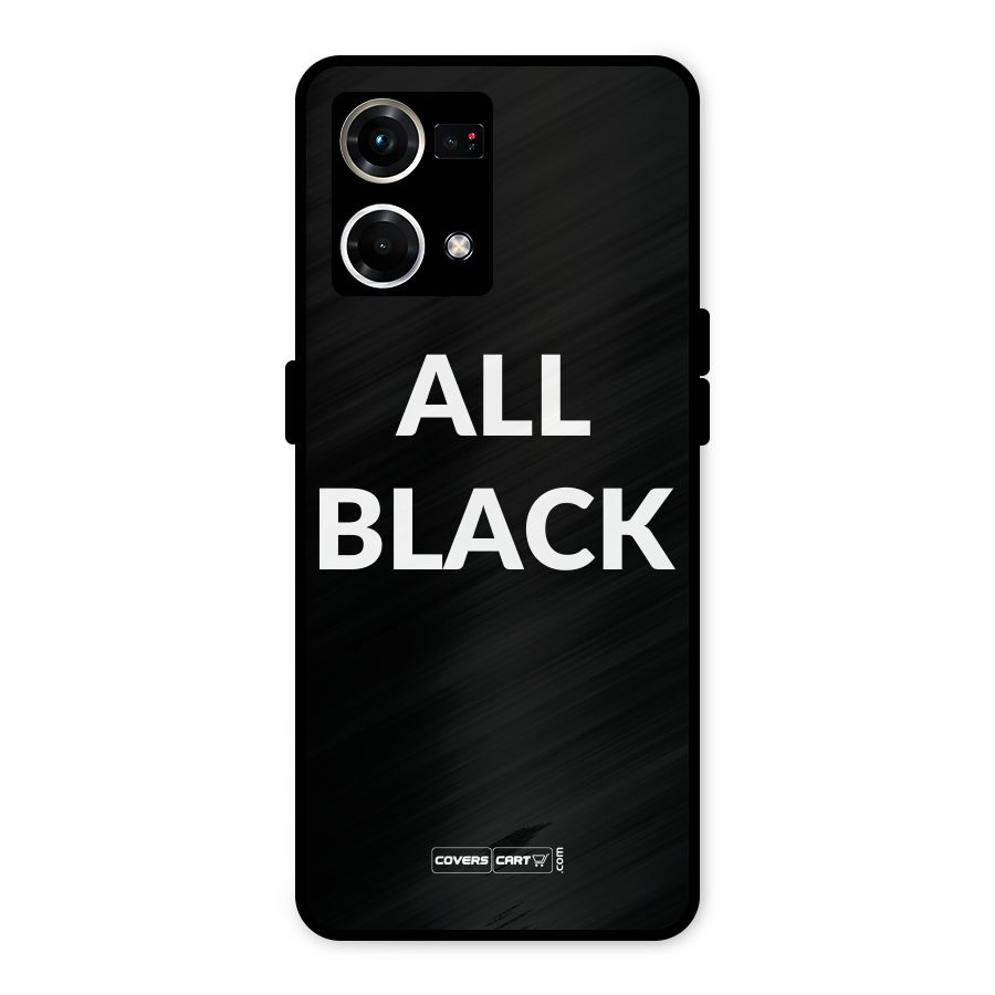 Raftaar All Black Metal Back Case for Oppo F21s Pro 4G