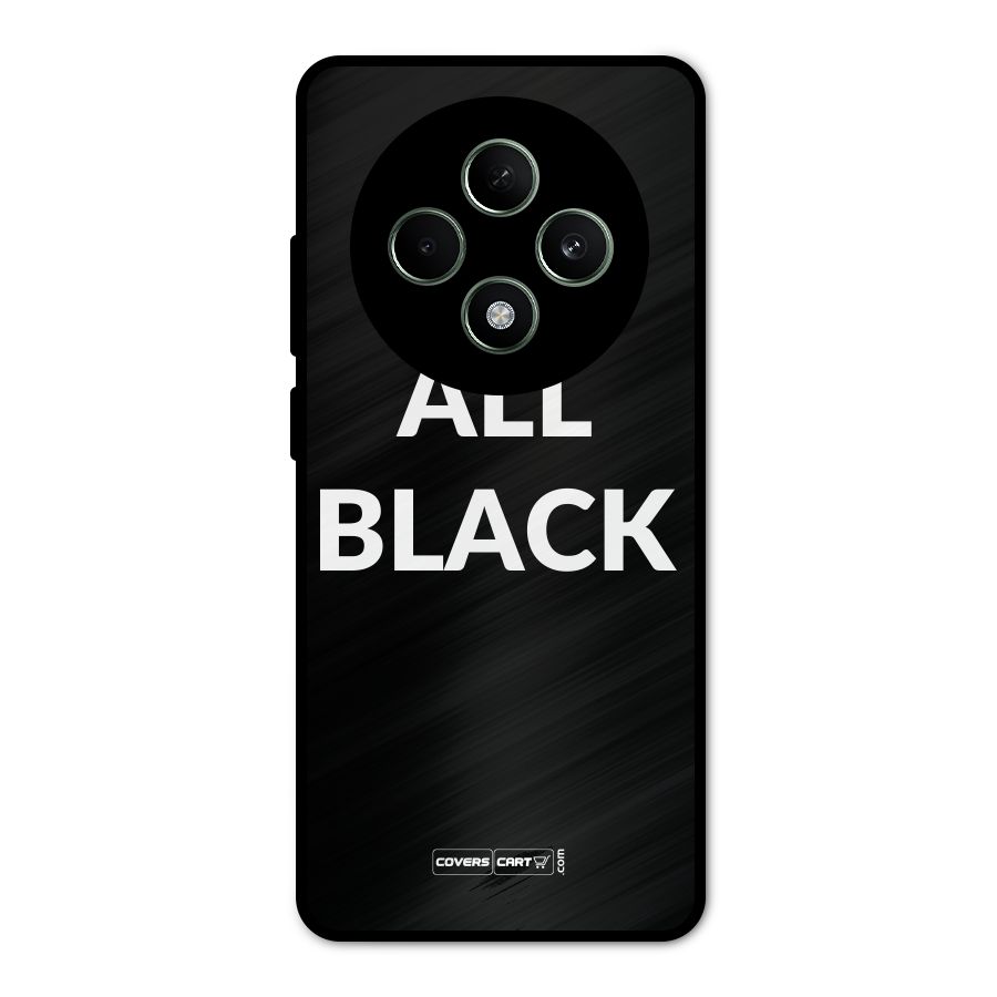 Raftaar All Black Metal Back Case for Oppo F27