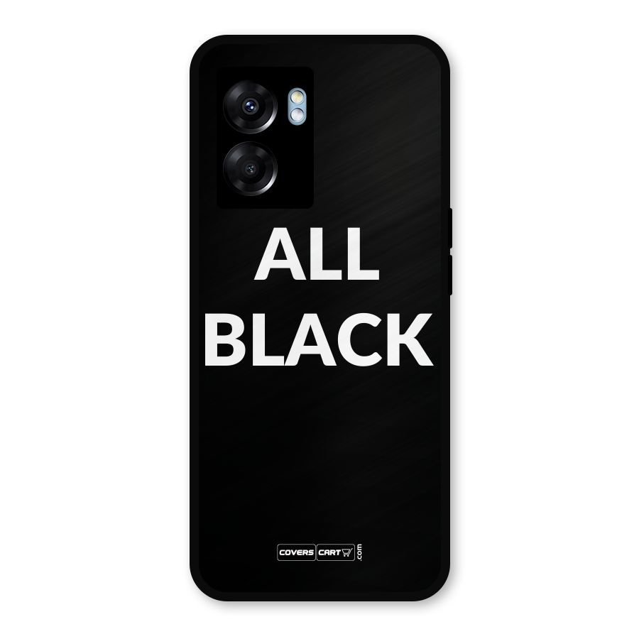 Raftaar All Black Metal Back Case for Oppo K10 (5G)