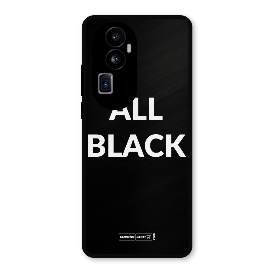 Raftaar All Black Metal Back Case for Oppo Reno10 Pro Plus