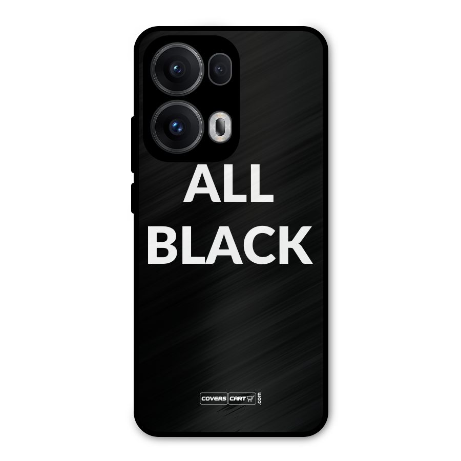 Raftaar All Black Metal Back Case for Oppo Reno13 Pro