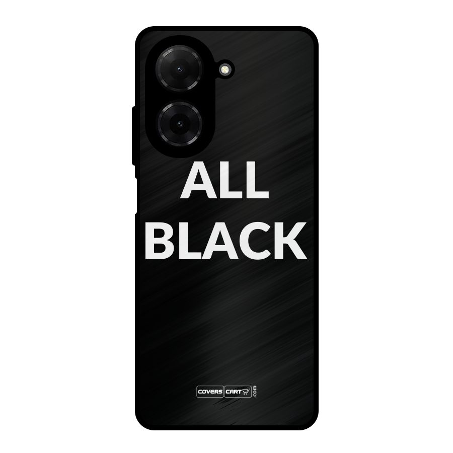 Raftaar All Black Metal Back Case for Poco C71