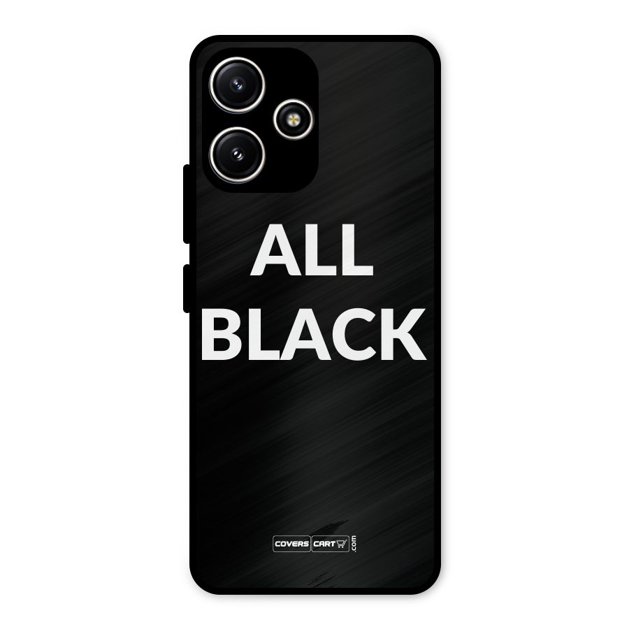 Raftaar All Black Metal Back Case for Poco M6 Pro