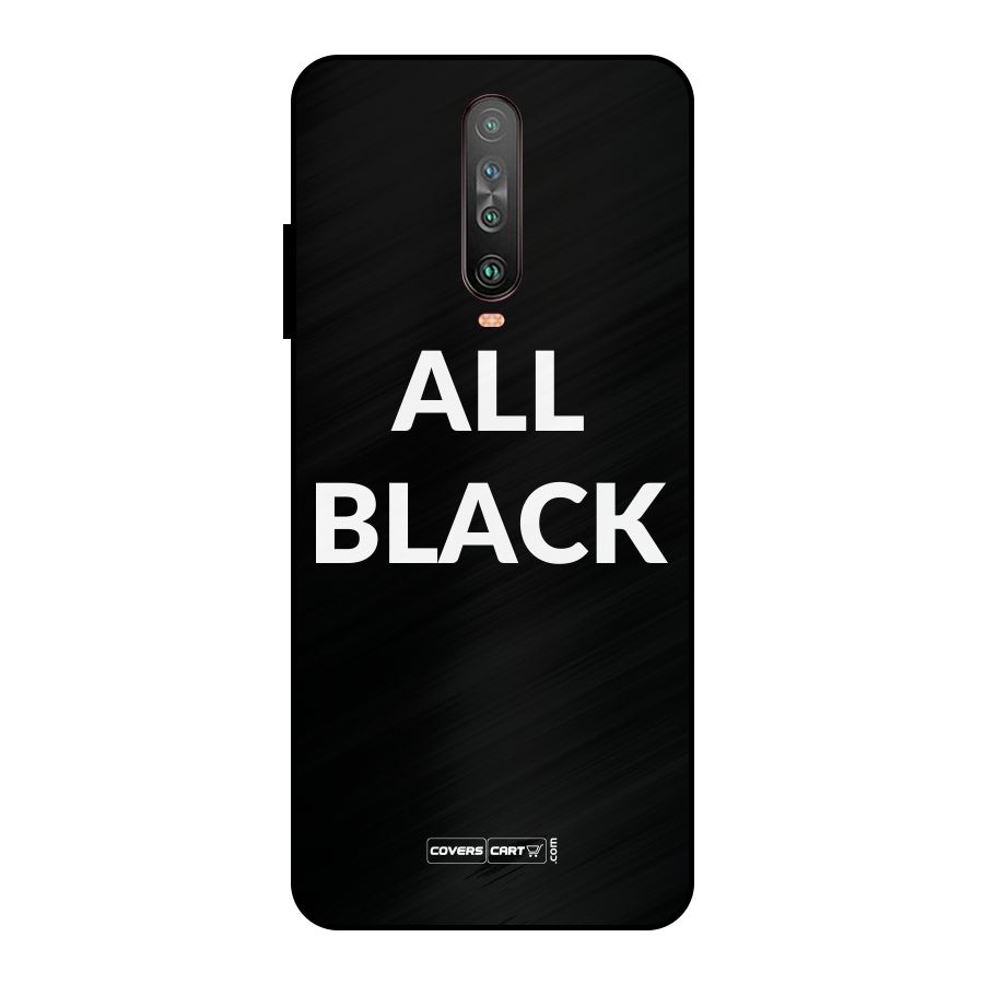 Raftaar All Black Metal Back Case for Poco X2