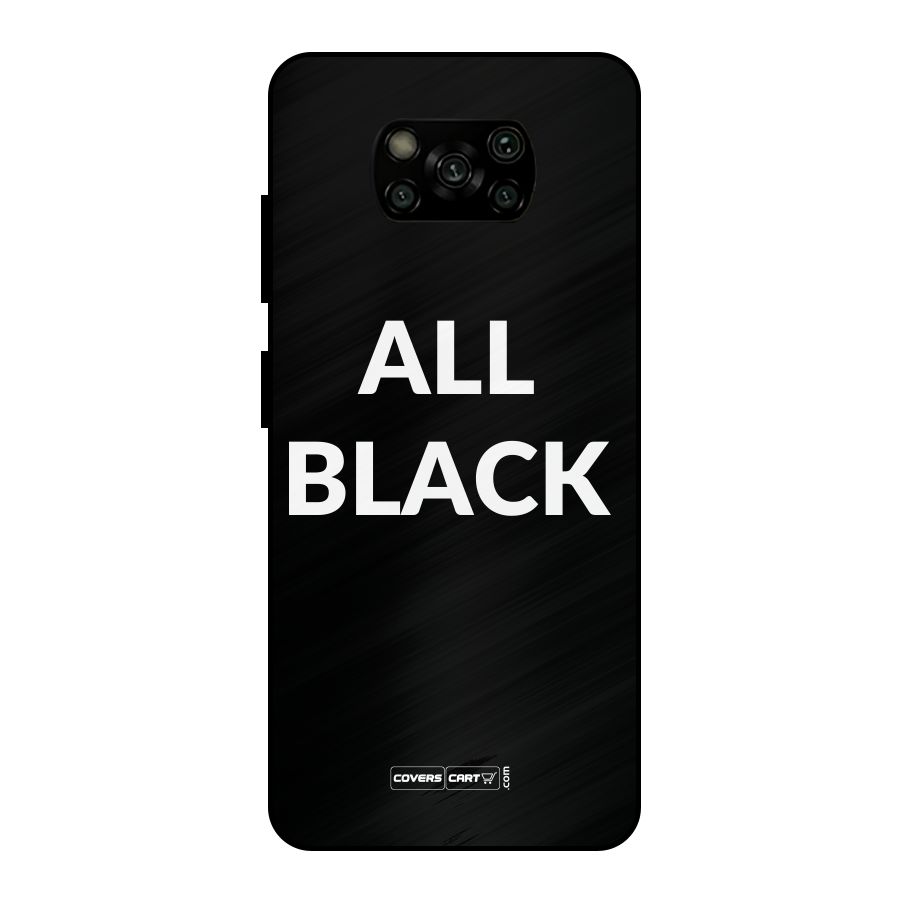 Raftaar All Black Metal Back Case for Poco X3