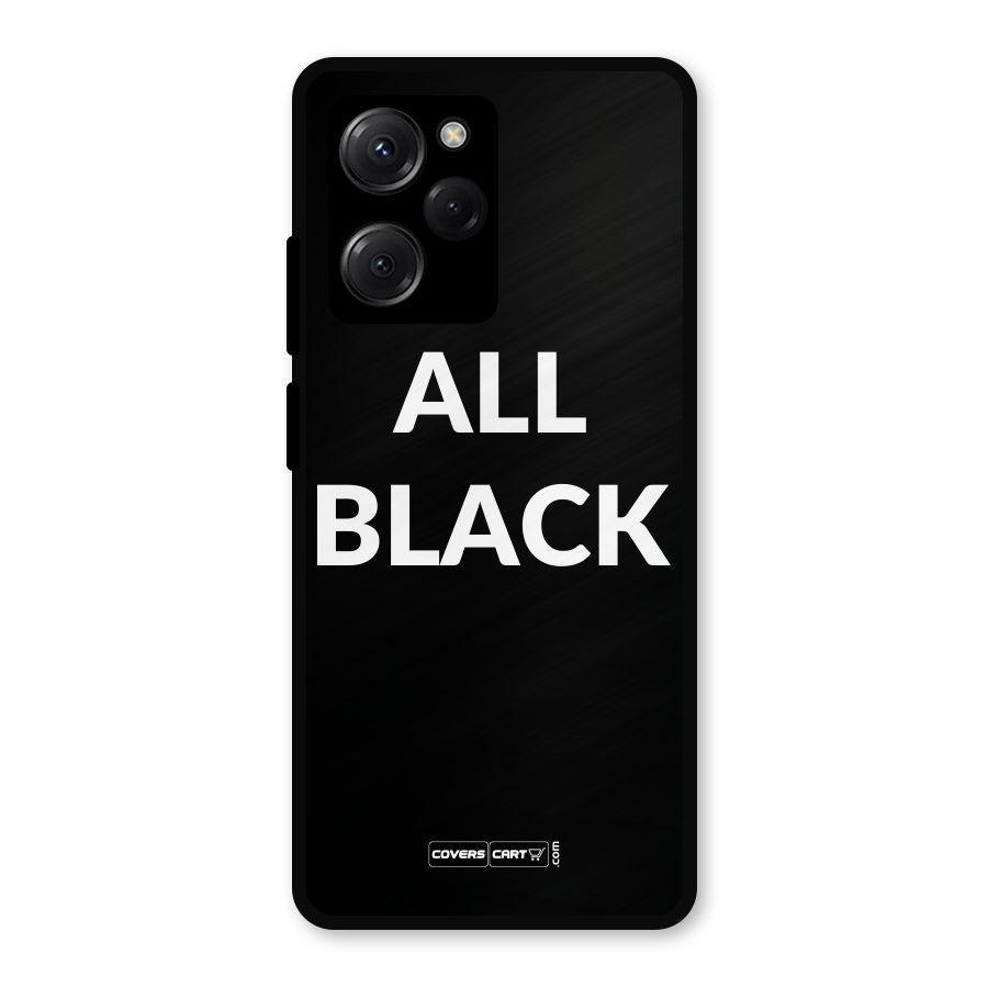 Raftaar All Black Metal Back Case for Poco X5 Pro