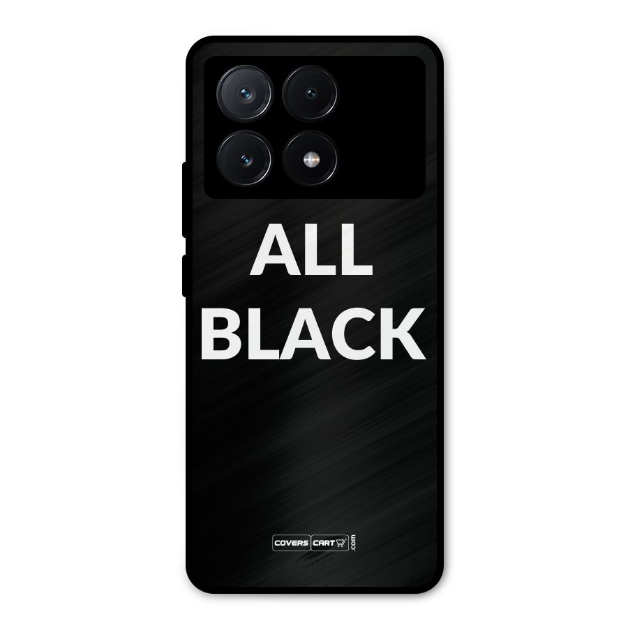 Raftaar All Black Metal Back Case for Poco X6 Pro