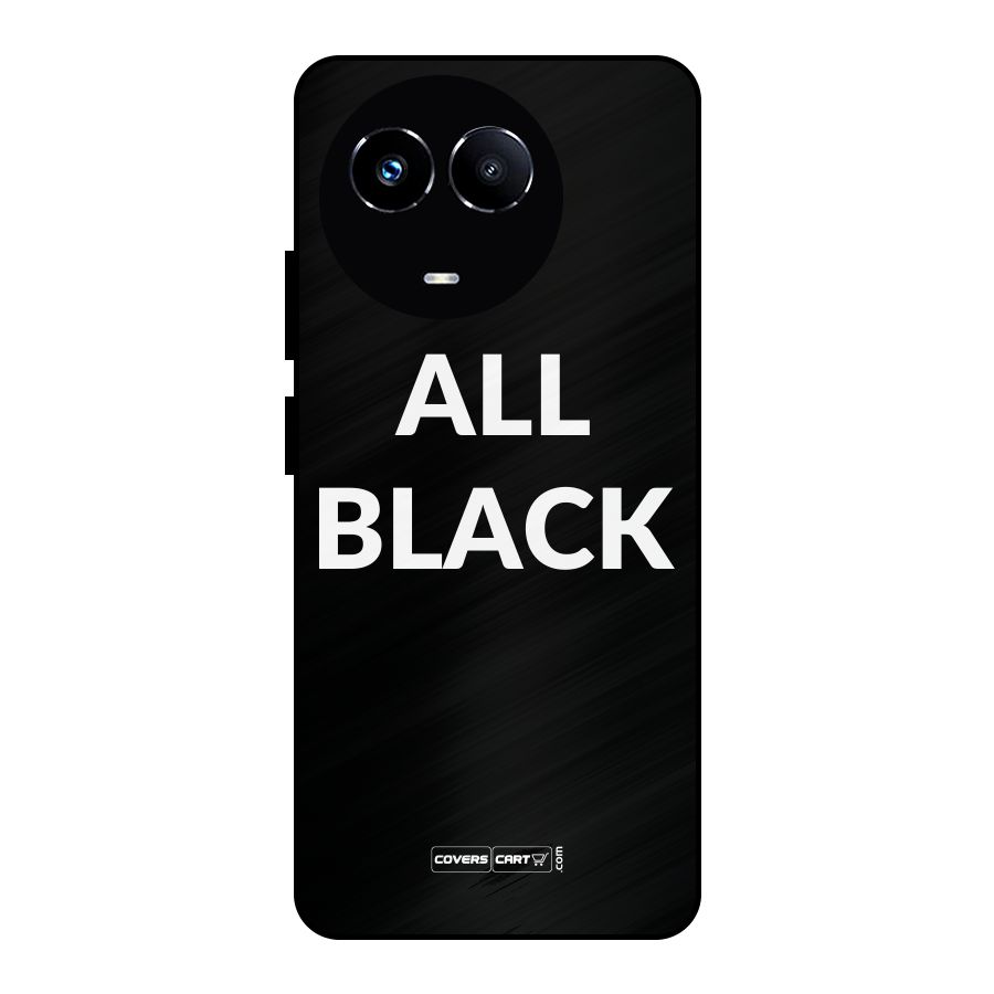 Raftaar All Black Metal Back Case for Realme 11 5G