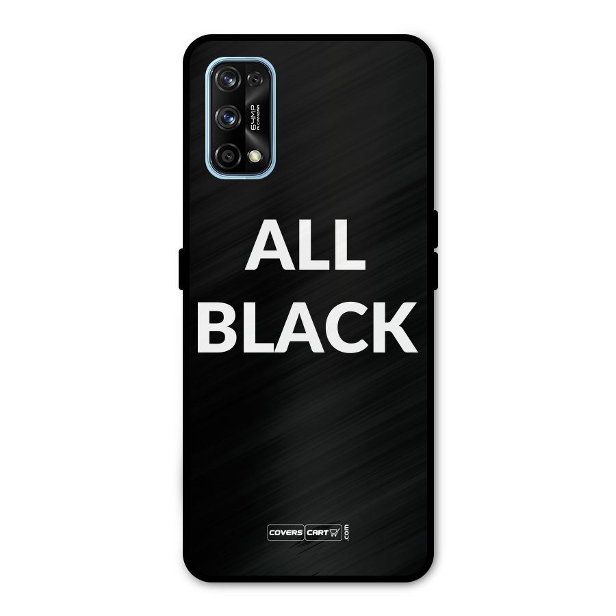 Raftaar All Black Metal Back Case for Realme 7 Pro