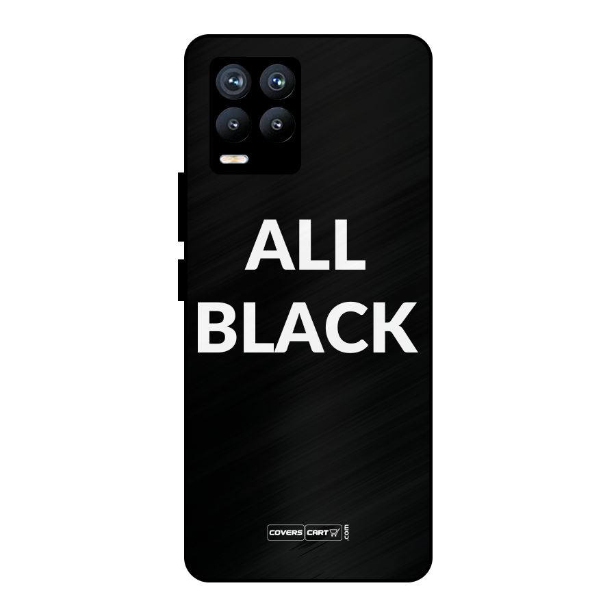Raftaar All Black Metal Back Case for Realme 8 Pro