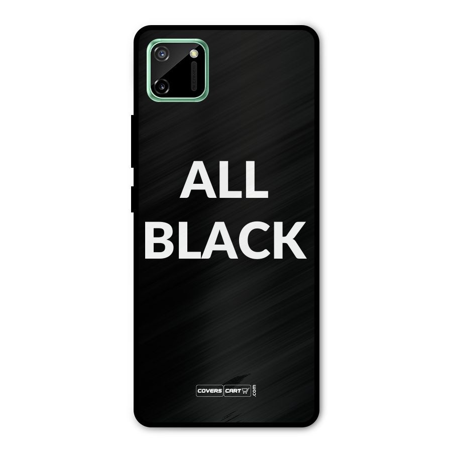 Raftaar All Black Metal Back Case for Realme C11