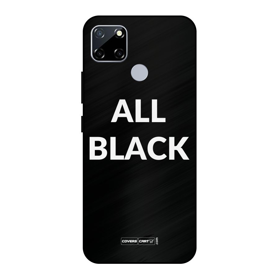 Raftaar All Black Metal Back Case for Realme Narzo 20