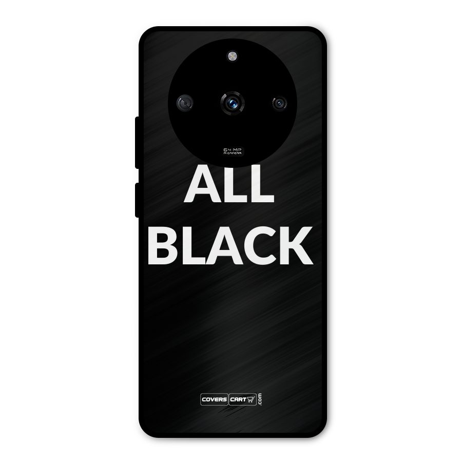 Raftaar All Black Metal Back Case for Realme Narzo 60 5G