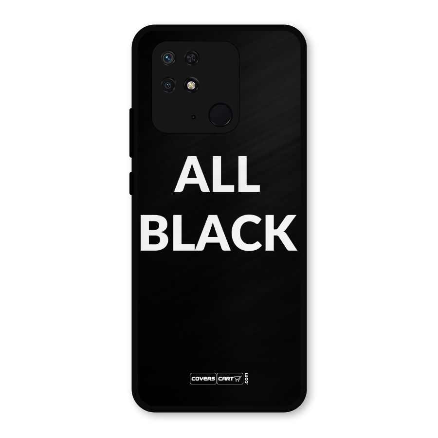 Raftaar All Black Metal Back Case for Redmi 10 Power