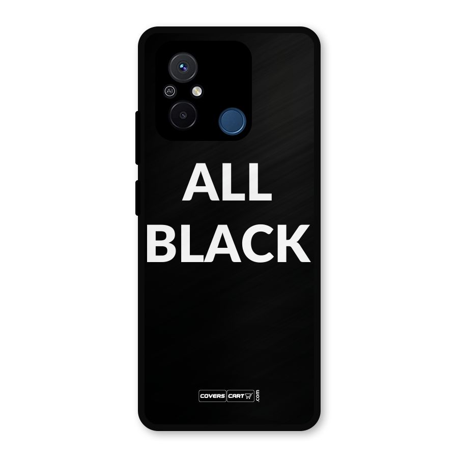 Raftaar All Black Metal Back Case for Redmi 12C