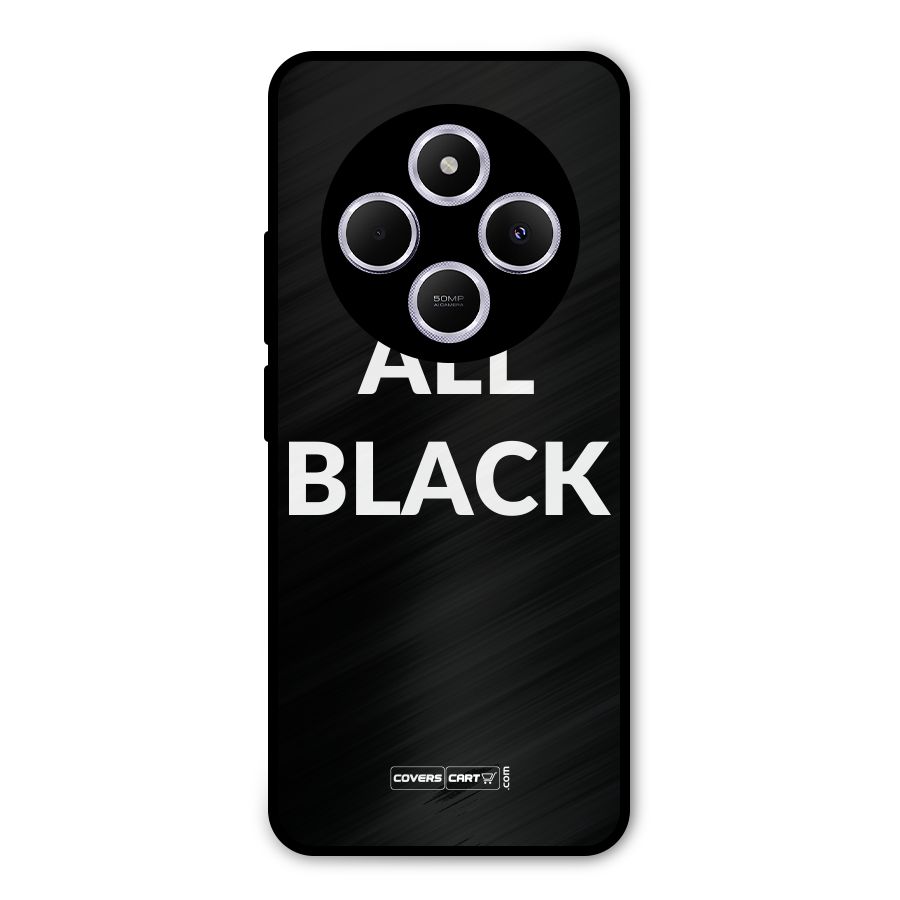 Raftaar All Black Metal Back Case for Redmi 14C