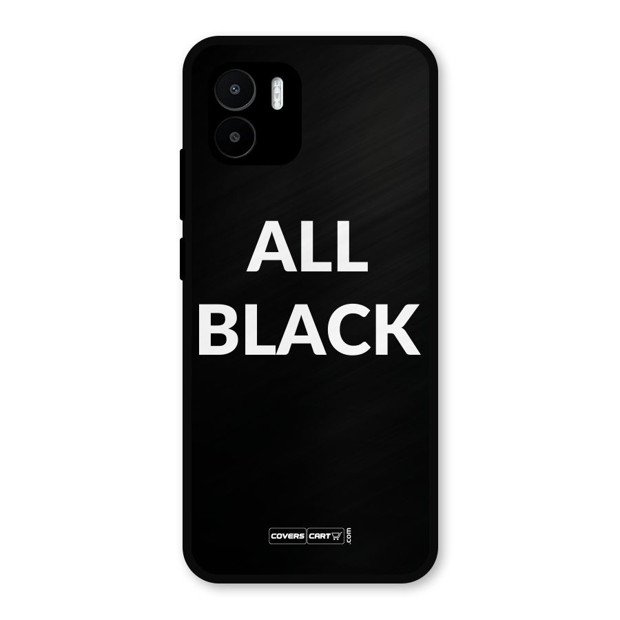 Raftaar All Black Metal Back Case for Redmi A1