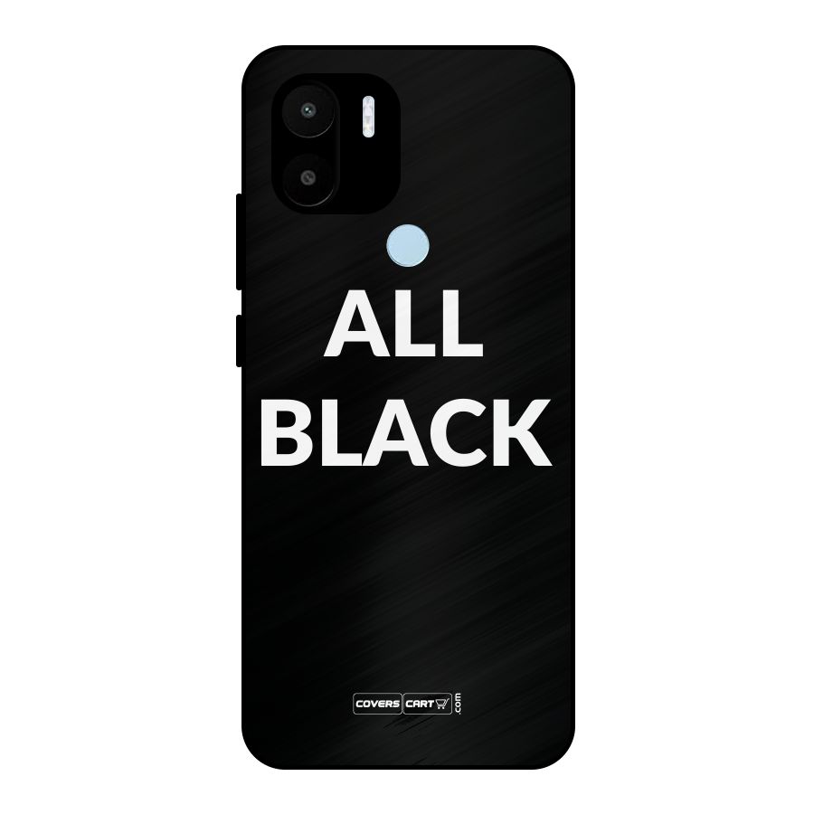 Raftaar All Black Metal Back Case for Redmi A2+