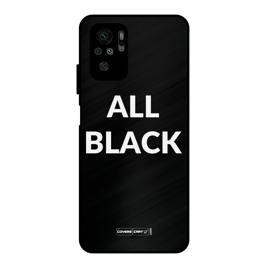 Raftaar All Black Metal Back Case for Redmi Note 10S