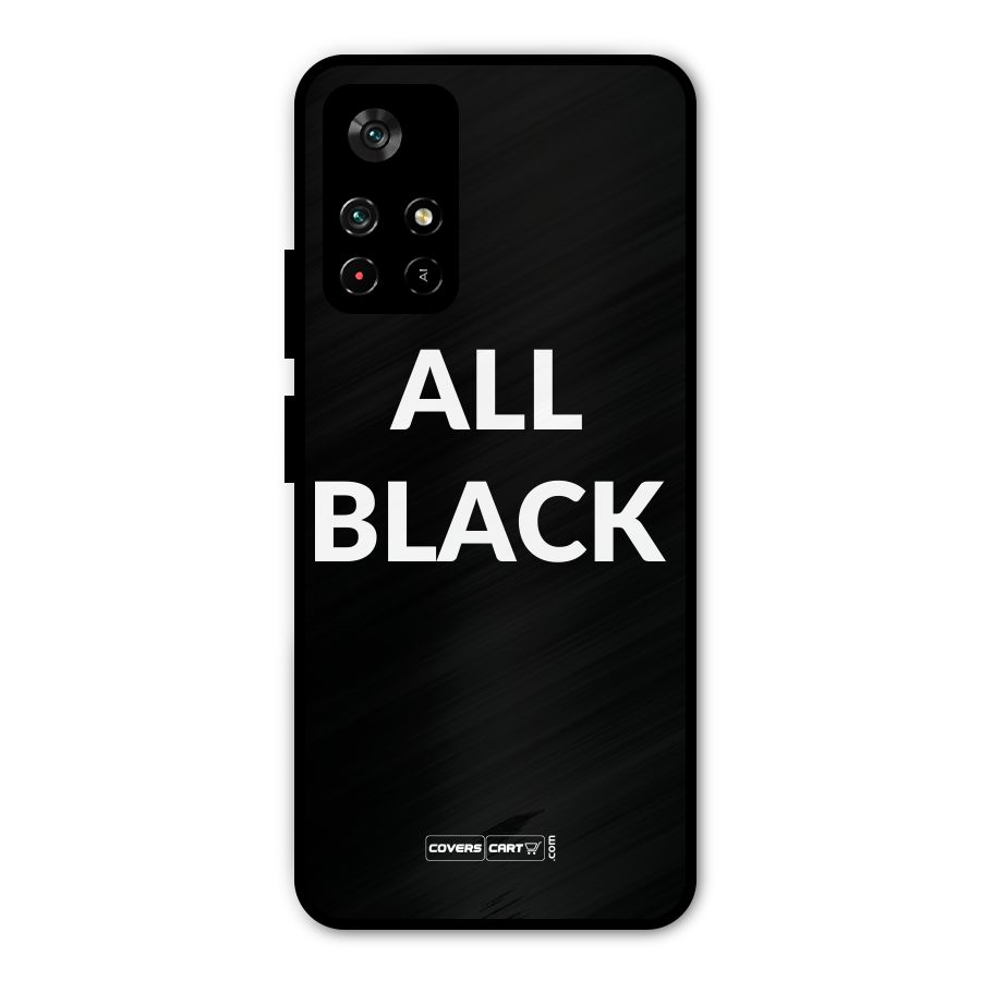 Raftaar All Black Metal Back Case for Redmi Note 11T 5G