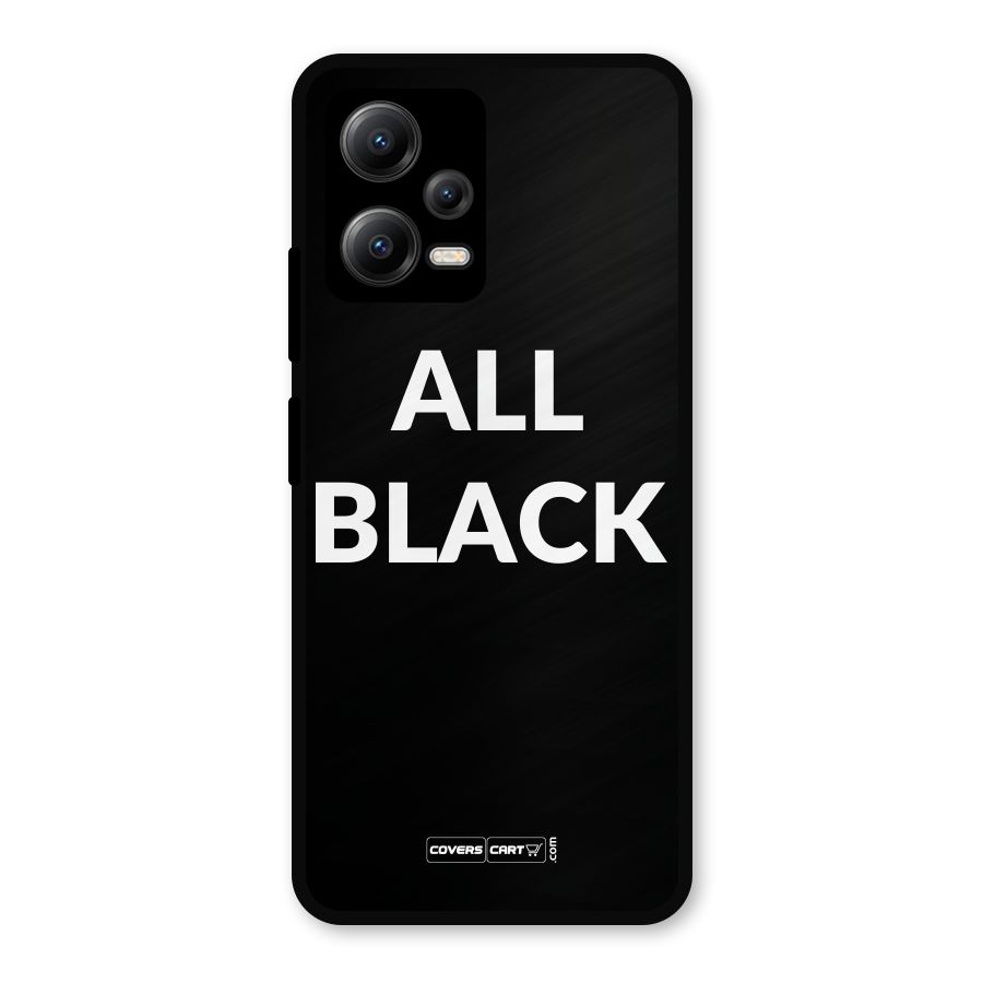 Raftaar All Black Metal Back Case for Redmi Note 12 5G