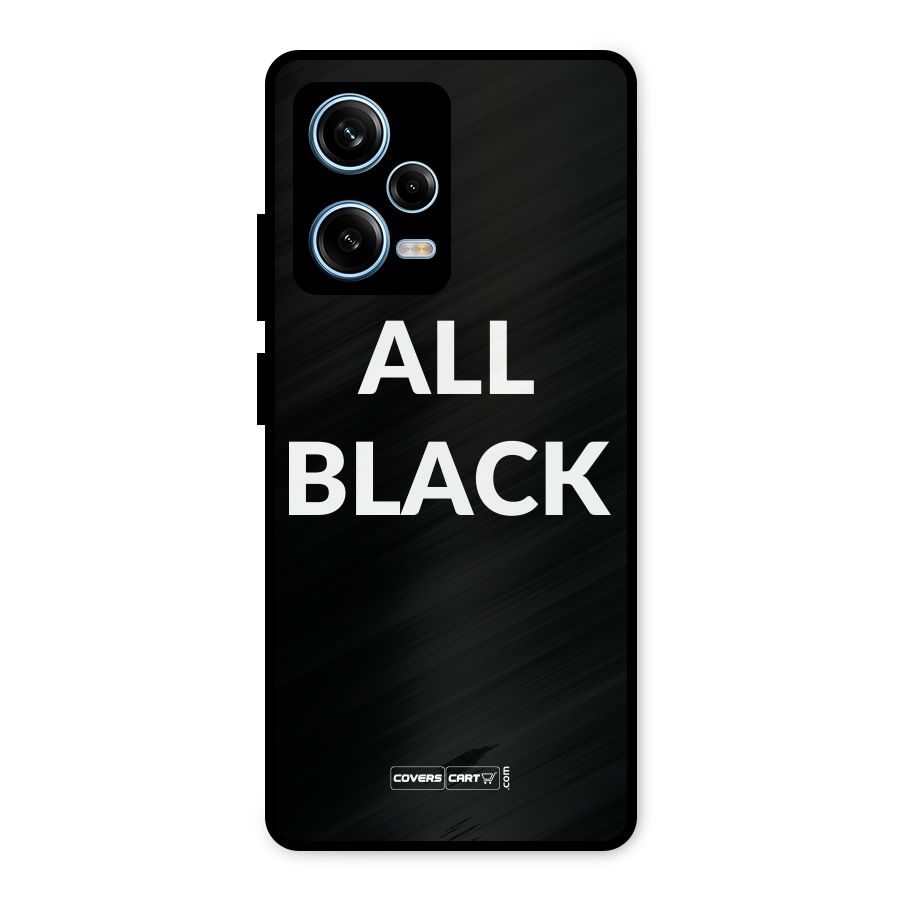 Raftaar All Black Metal Back Case for Redmi Note 12 Pro