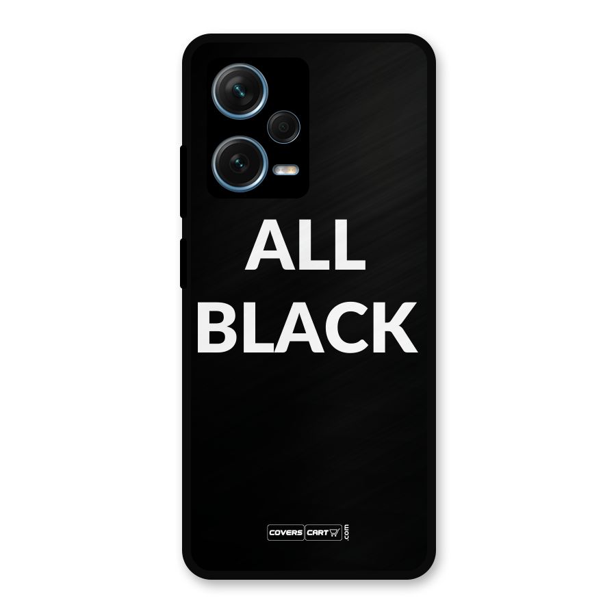Raftaar All Black Metal Back Case for Redmi Note 12 Pro Plus 5G