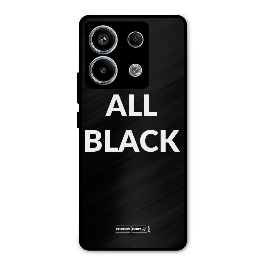 Raftaar All Black Metal Back Case for Redmi Note 13 Pro 5G