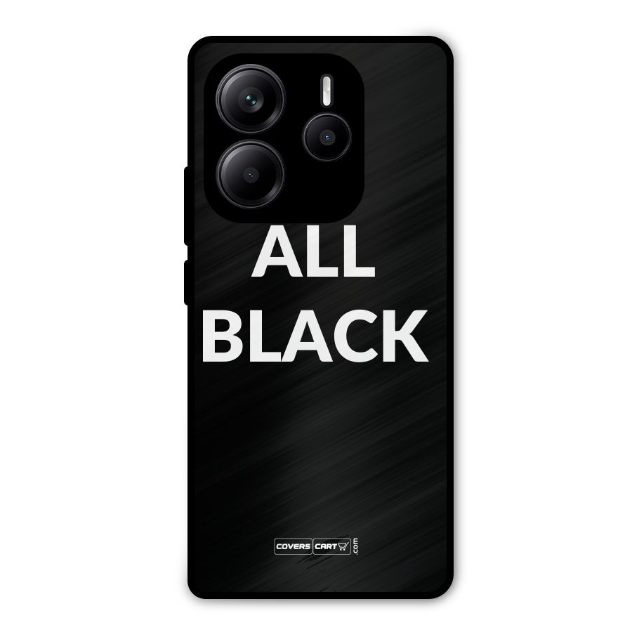 Raftaar All Black Metal Back Case for Redmi Note 14 5G