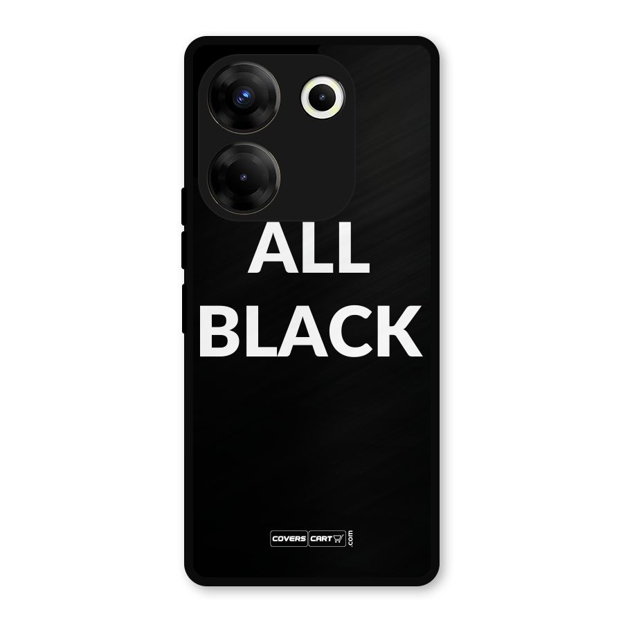 Raftaar All Black Metal Back Case for Tecno Camon 20