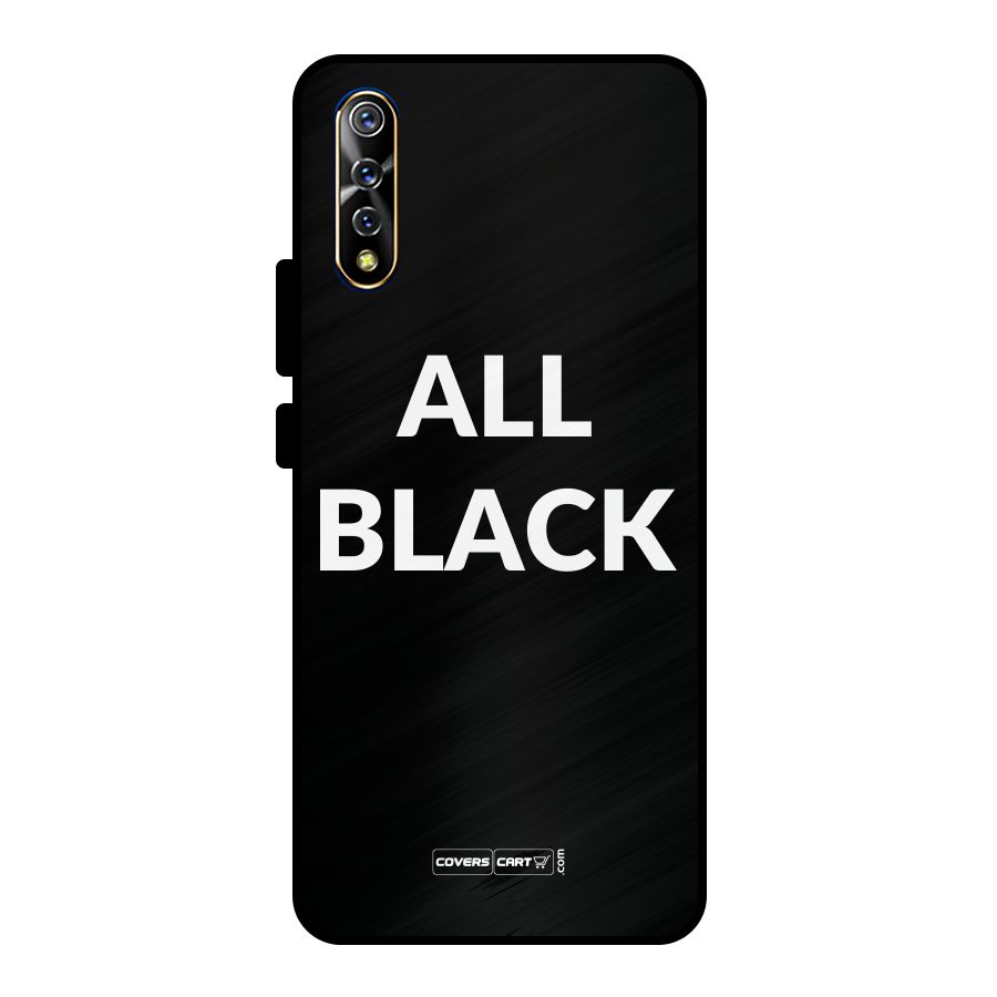 Raftaar All Black Metal Back Case for Vivo S1