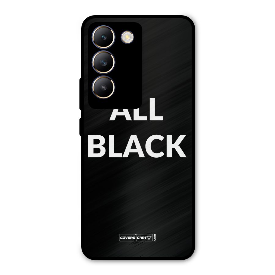 Raftaar All Black Metal Back Case for Vivo T3 5G
