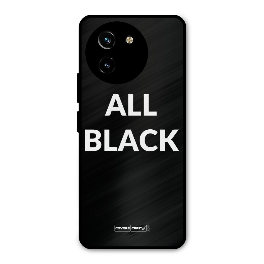 Raftaar All Black Metal Back Case for Vivo T3x