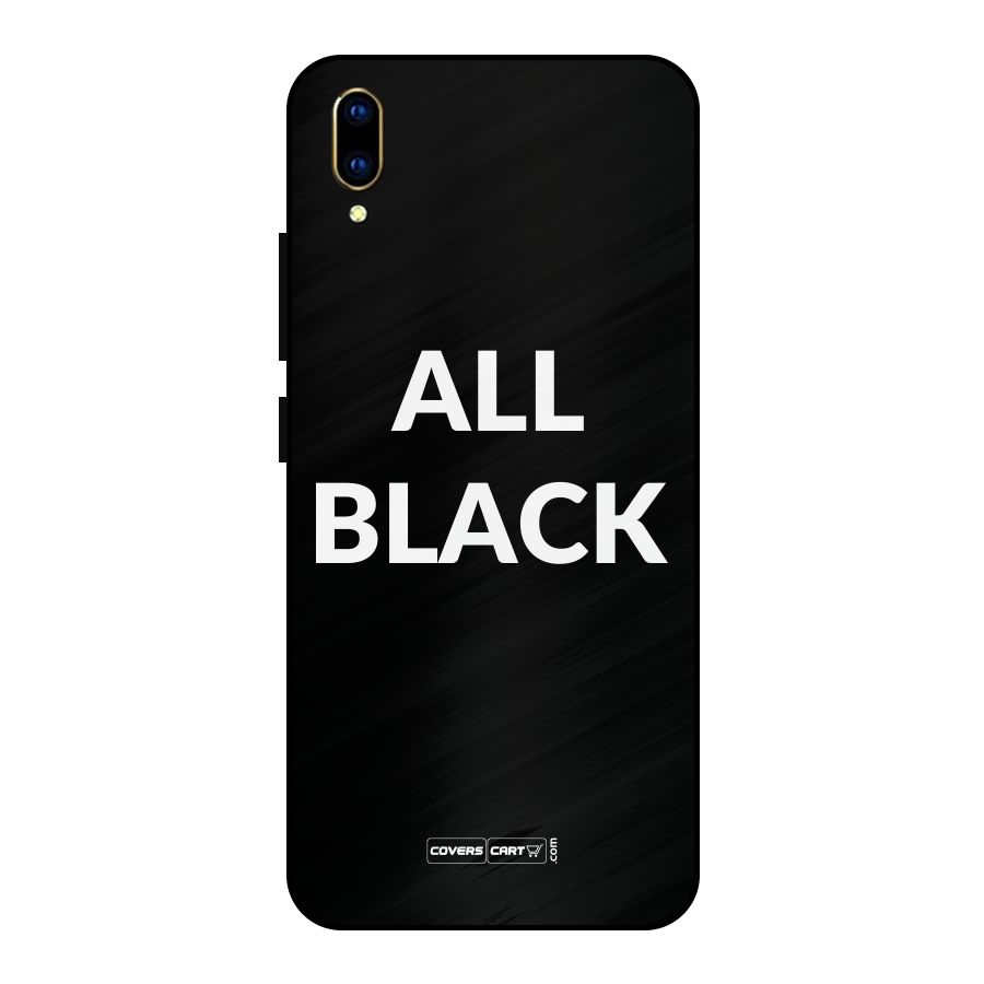 Raftaar All Black Metal Back Case for Vivo V11 Pro