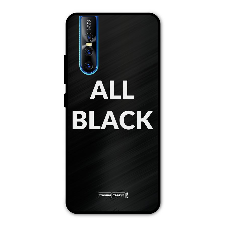 Raftaar All Black Metal Back Case for Vivo V15 Pro