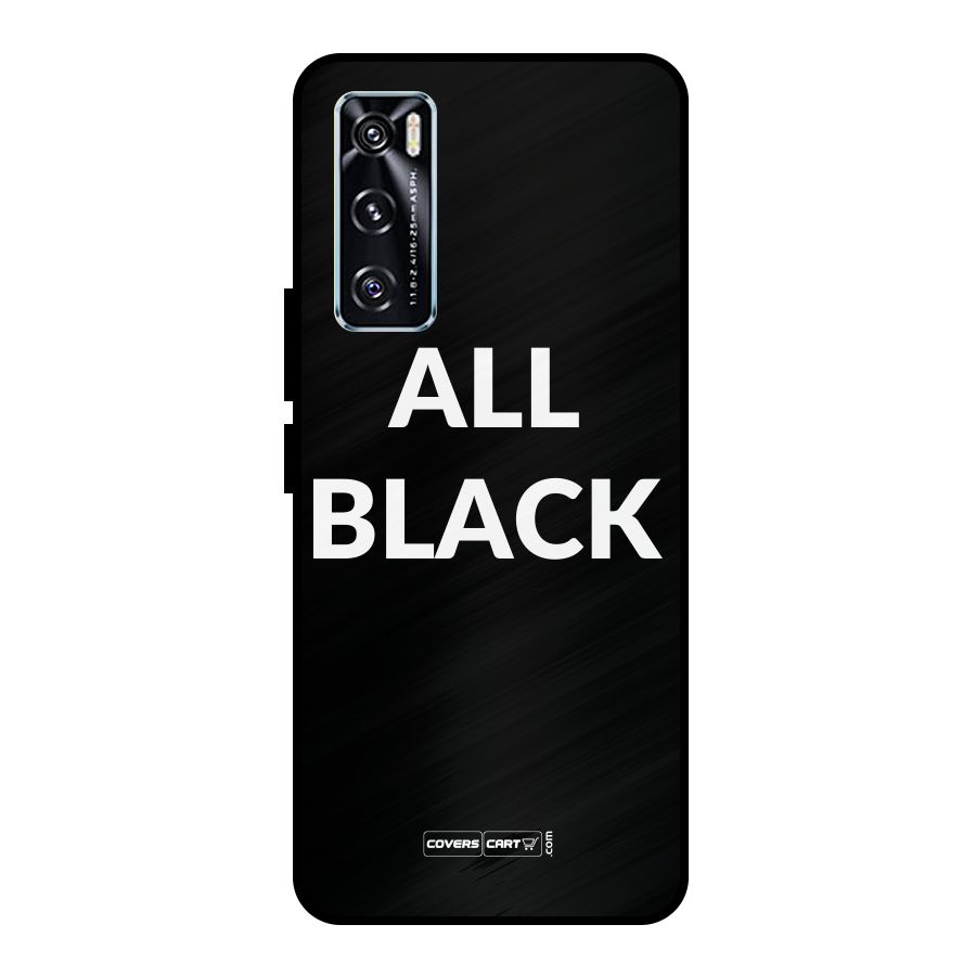 Raftaar All Black Metal Back Case for Vivo V20 SE