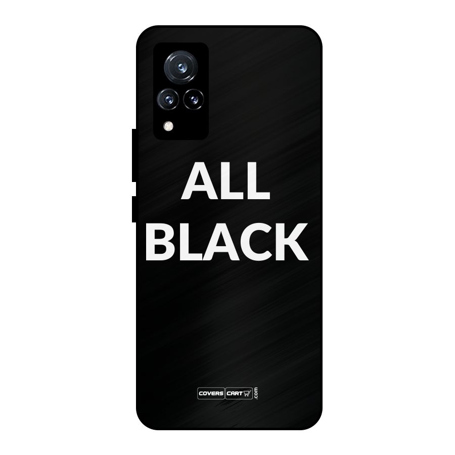 Raftaar All Black Metal Back Case for Vivo V21 5G