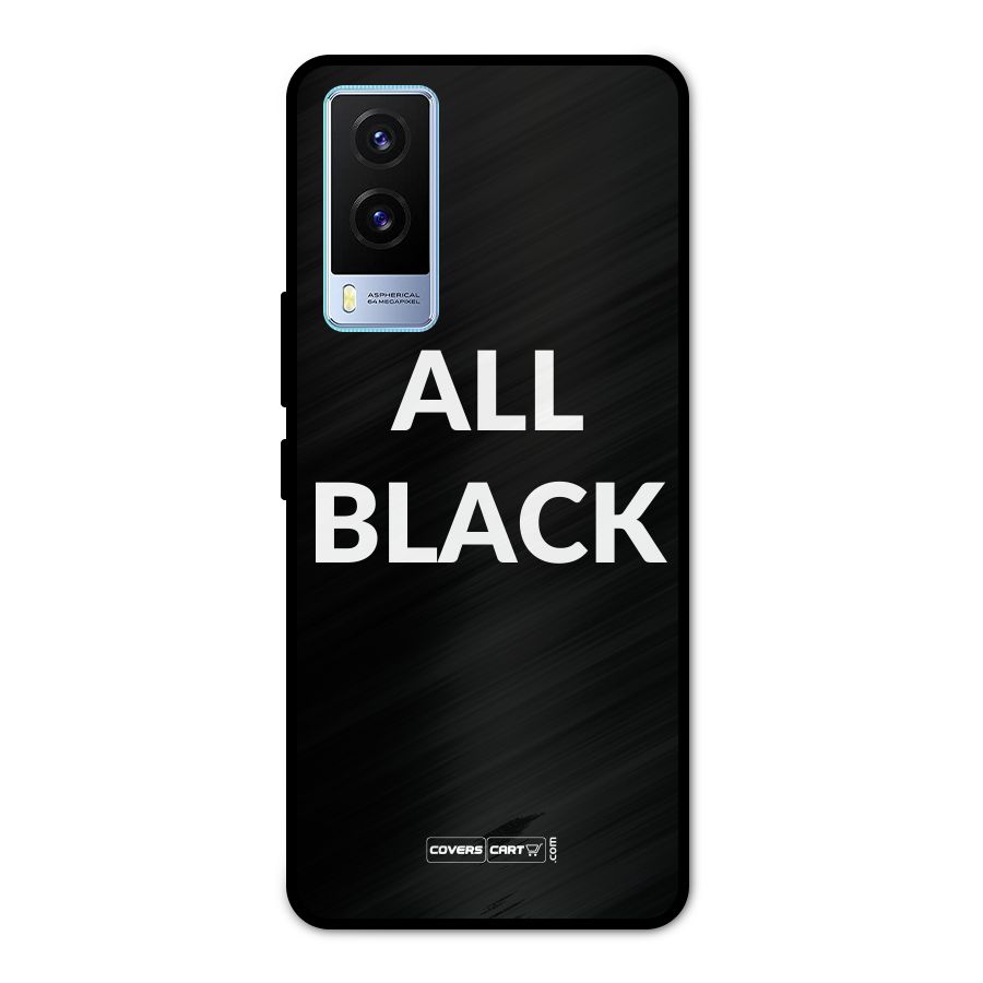 Raftaar All Black Metal Back Case for Vivo V21e 5G