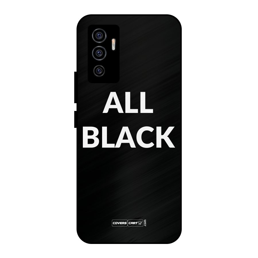 Raftaar All Black Metal Back Case for Vivo V23e