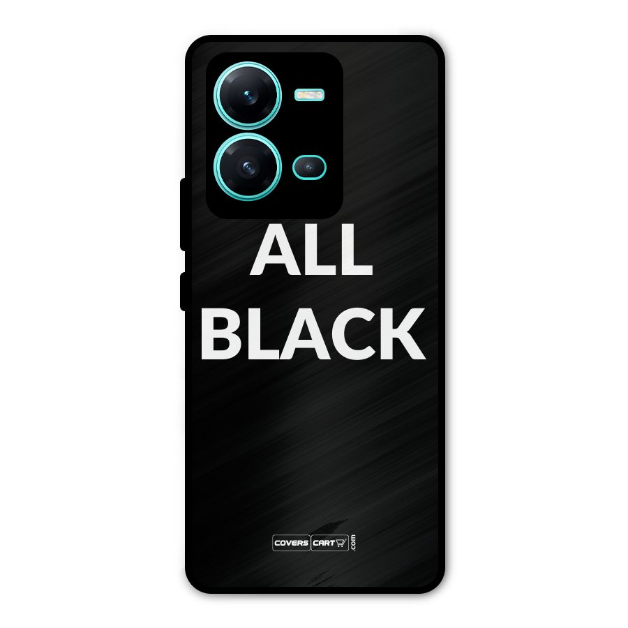 Raftaar All Black Metal Back Case for Vivo V25