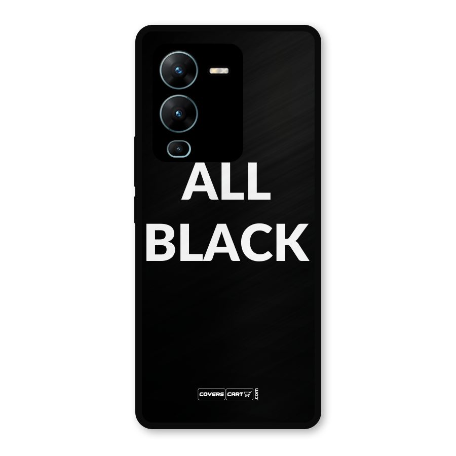 Raftaar All Black Metal Back Case for Vivo V25 Pro