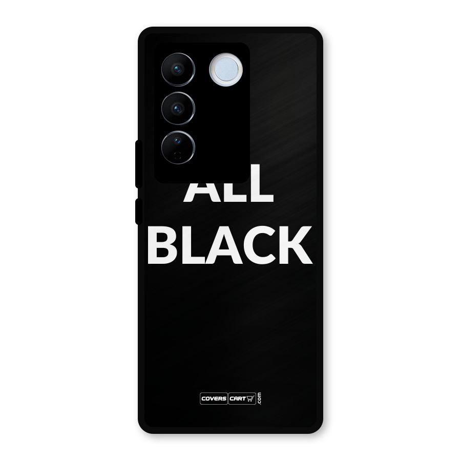 Raftaar All Black Metal Back Case for Vivo V27