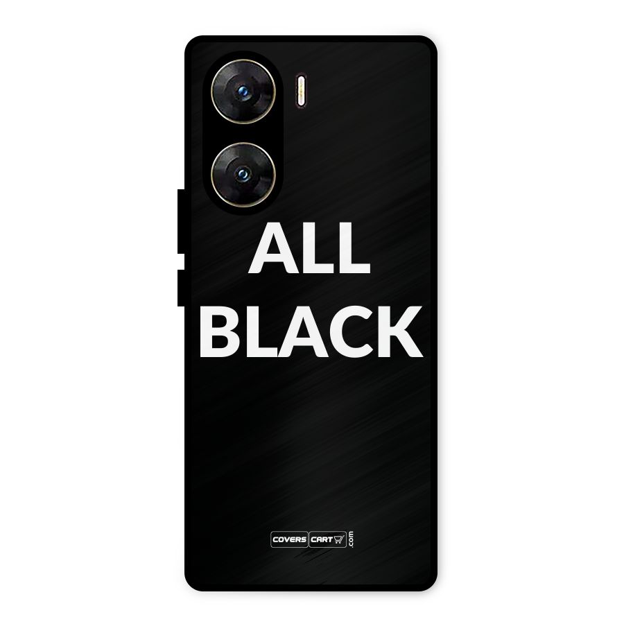 Raftaar All Black Metal Back Case for Vivo V29e