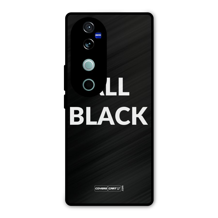 Raftaar All Black Metal Back Case for Vivo V40