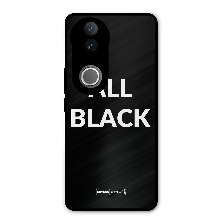 Raftaar All Black Metal Back Case for Vivo V50e
