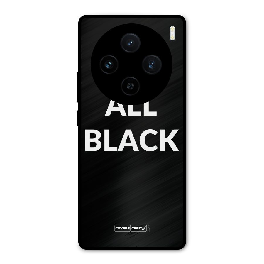 Raftaar All Black Metal Back Case for Vivo X100