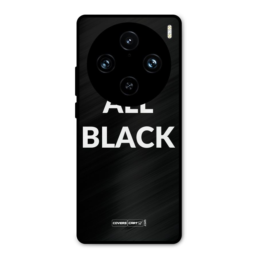 Raftaar All Black Metal Back Case for Vivo X100 Pro