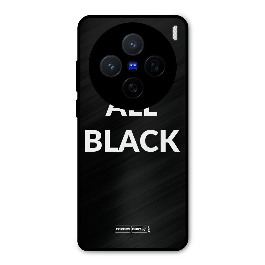 Raftaar All Black Metal Back Case for Vivo X200