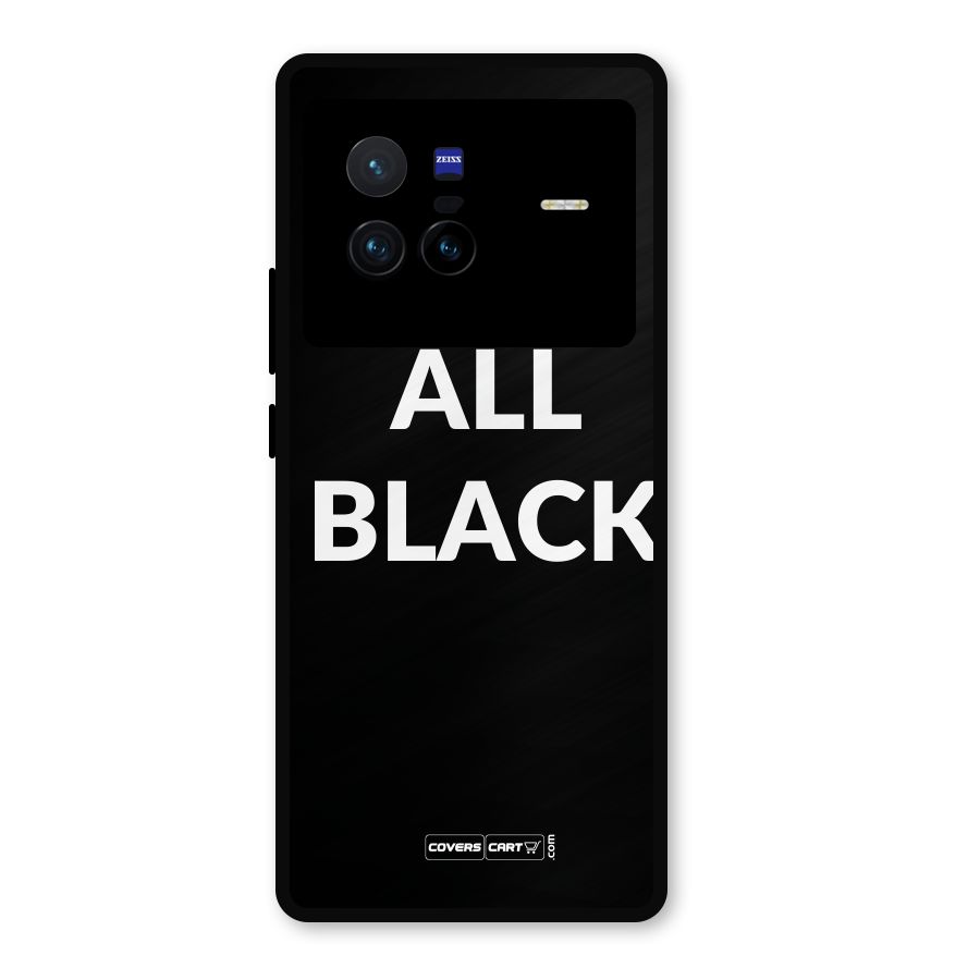 Raftaar All Black Metal Back Case for Vivo X80